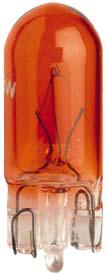 Narva Globes Wedge 12V 5W Amber 2 Pack 7510BL
