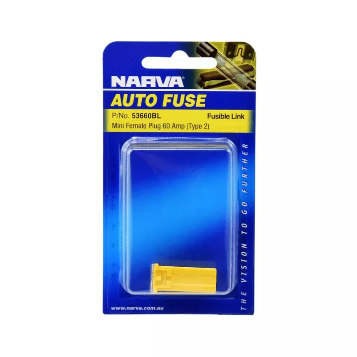 Narva Mini Female Fusible Link 60A Yellow 53660BL