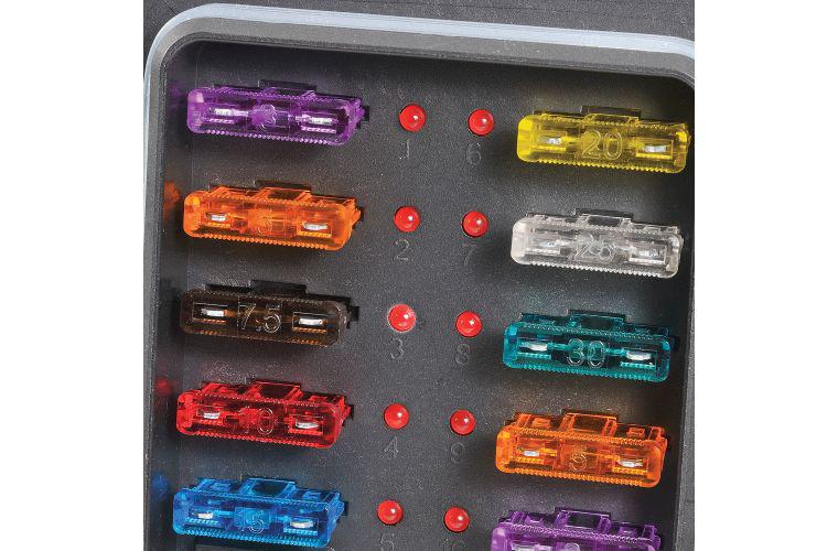 Narva Weatherproof ATS Fuse Box With LED 10 Way 54445BL