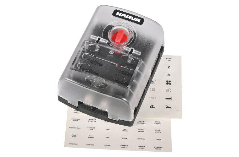 Narva Fuse Box With Cover 6 Way 54446