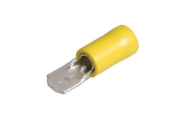 Narva Terminal Male Blade Yellow 6.3mm (100Pk) 56124