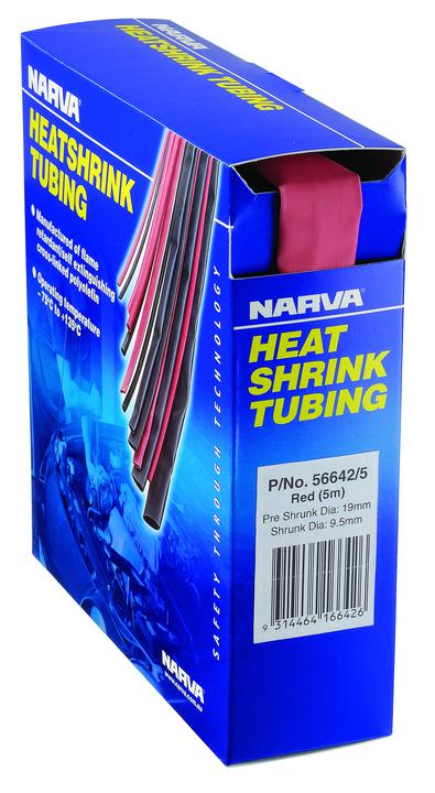 Narva Heatshrink 19mm x 5m Red 56642/5