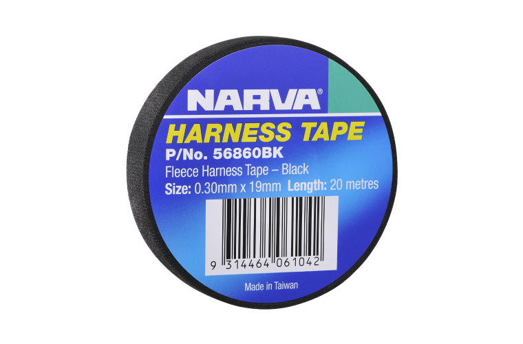 Narva PVC Pet Fleece Harness Tape Black 19mm 56860BK