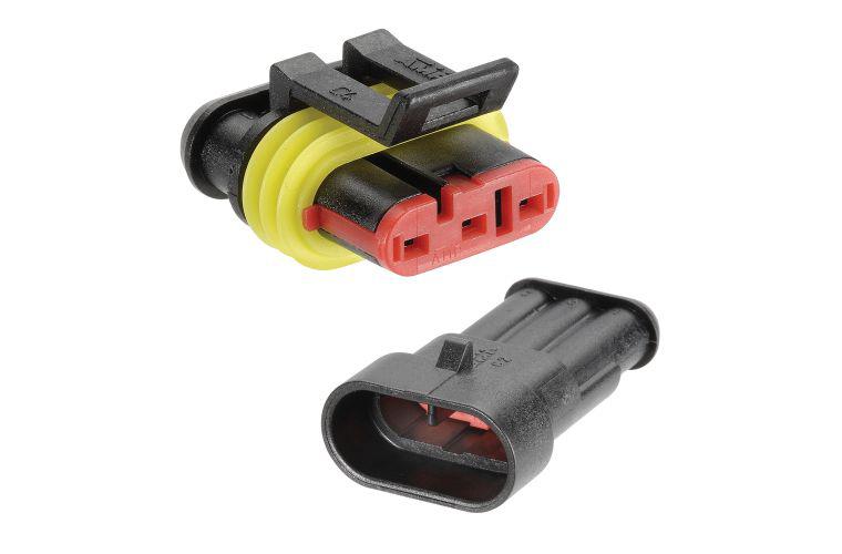 Narva 3 Way Waterproof AMP Connector Housing Kit 57521BL