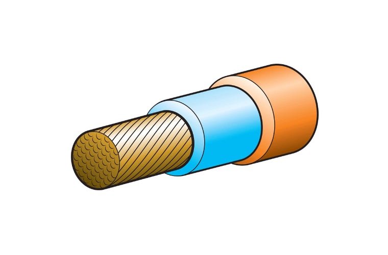 Narva 70mm Double Insulated Welding Cable Orange/Blue 400A 10m 5970-10WC