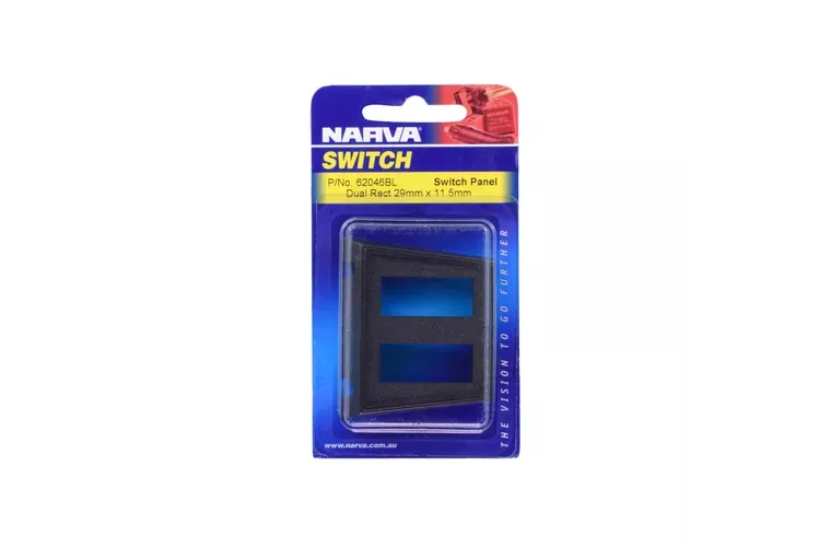 Narva Switch Panel Dual Rect (Blister 1Pk) 62046BL