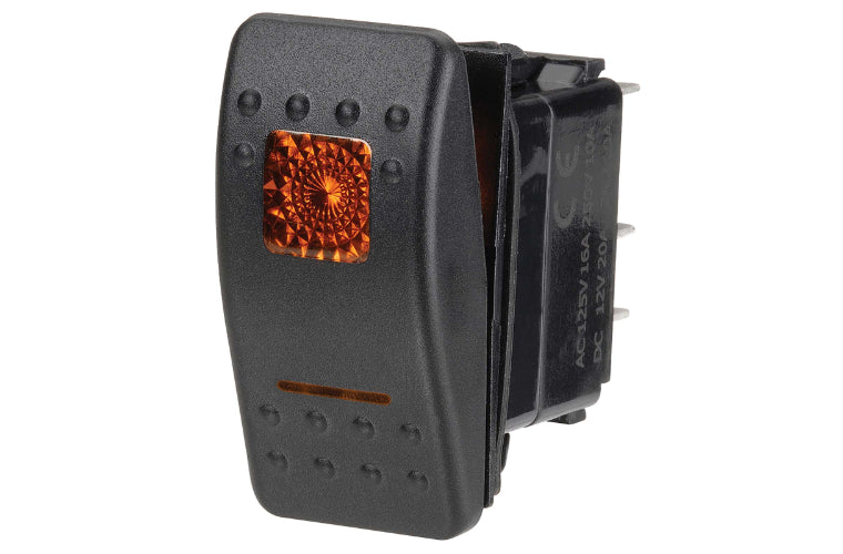 Narva Switch Rocker Illuminated On Off Amber 63122BL