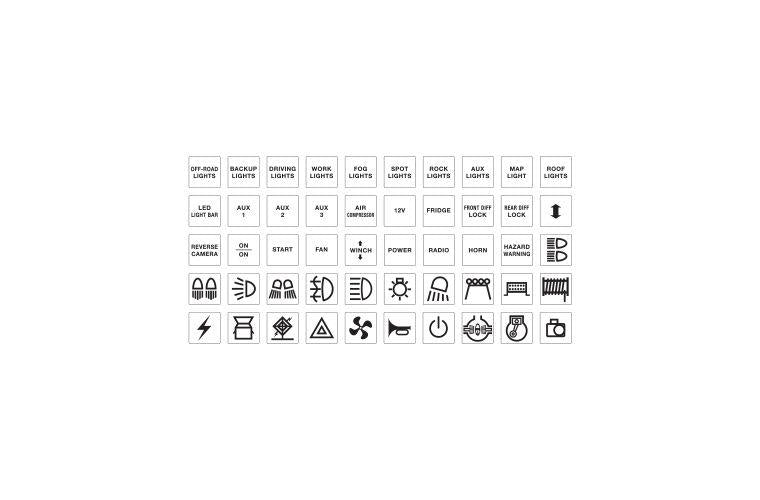Narva 4WD Sticker Set White (50Pk) 63175BL