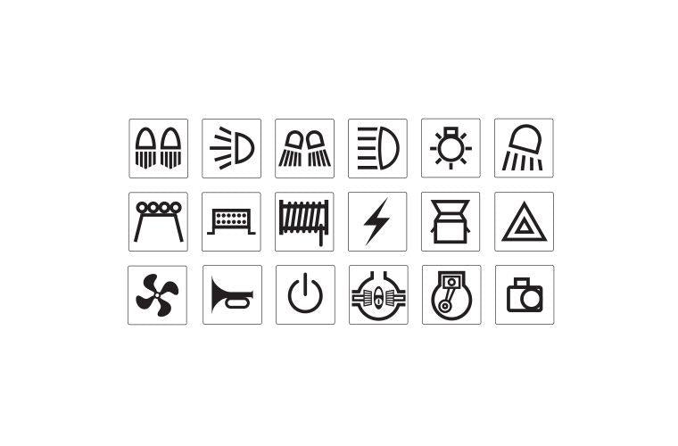 Narva 4WD Sticker Set Black (50Pk) 63176BL