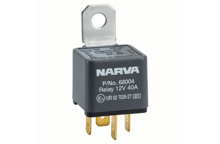 Narva Relay Normally Open With Resistor 12V 4 Pin 40A 68004