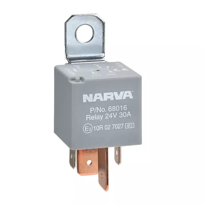 Narva Relay Normally Open With Resistor 24V 4 Pin 30A 68016BL