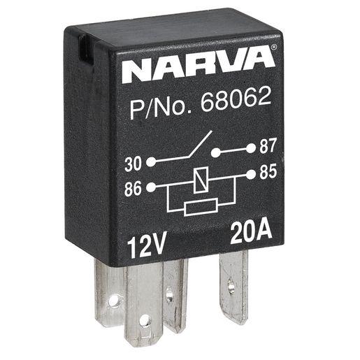 Narva Micro Relay Normally Open With Resistor 24V 4 Pin 10A 68066