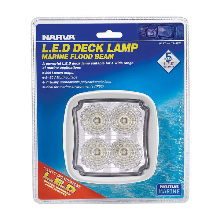 Narva LED Flood Beam Work Lamp 9-64V 600Lm 72449W