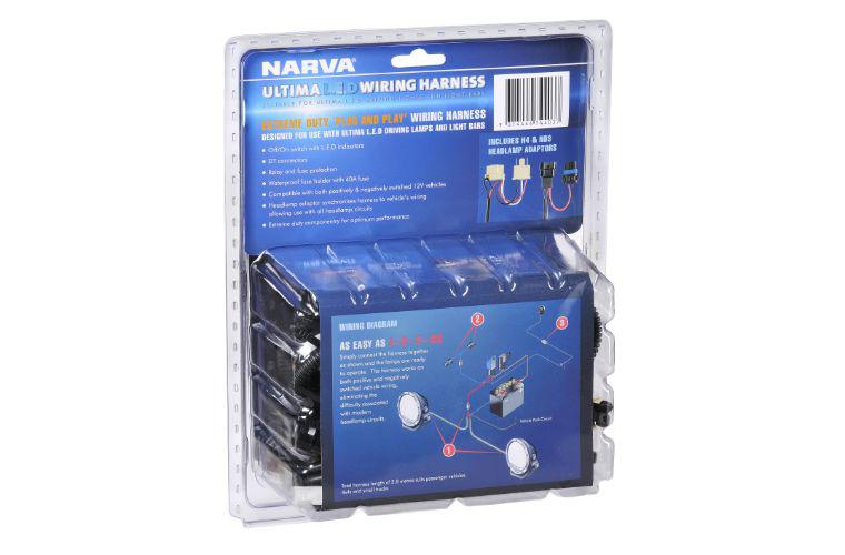 Narva Ultima 215 8.5"" LED Driving Light Wiring Harness 12V 74403