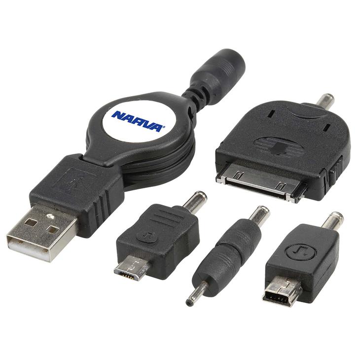 Narva USB Adaptor Kit with 75CM Retractable Lead 81055BL