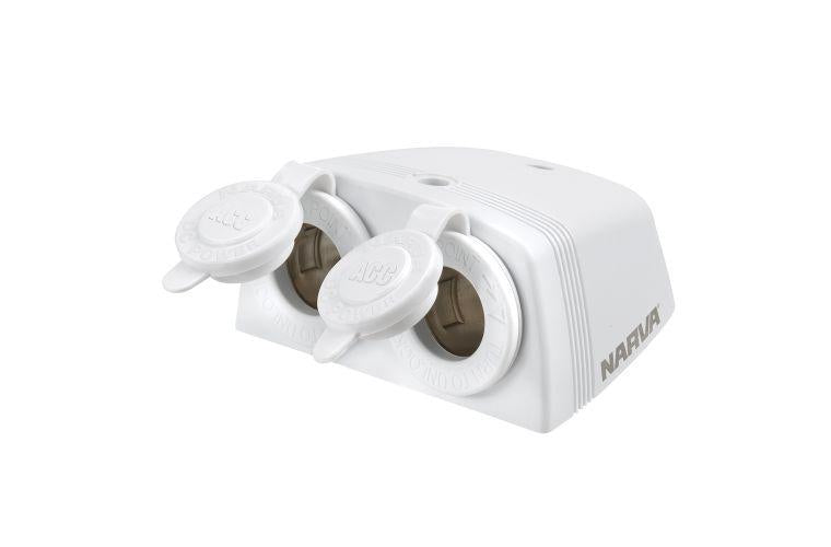 Narva HD Twin Surface Mount Socket Accessory White 81160WBL