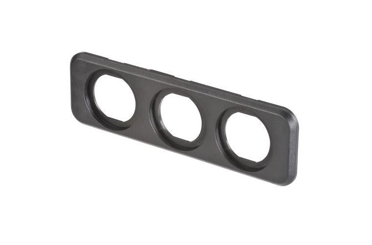 Narva Triple Blank Flush Mount Housing Black 81189BL