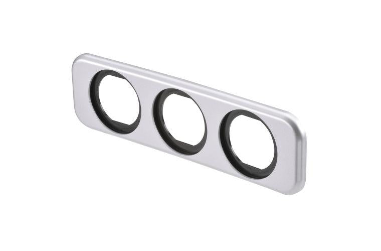 Narva Triple Blank Flush Mount Housing Silver 81189SBL