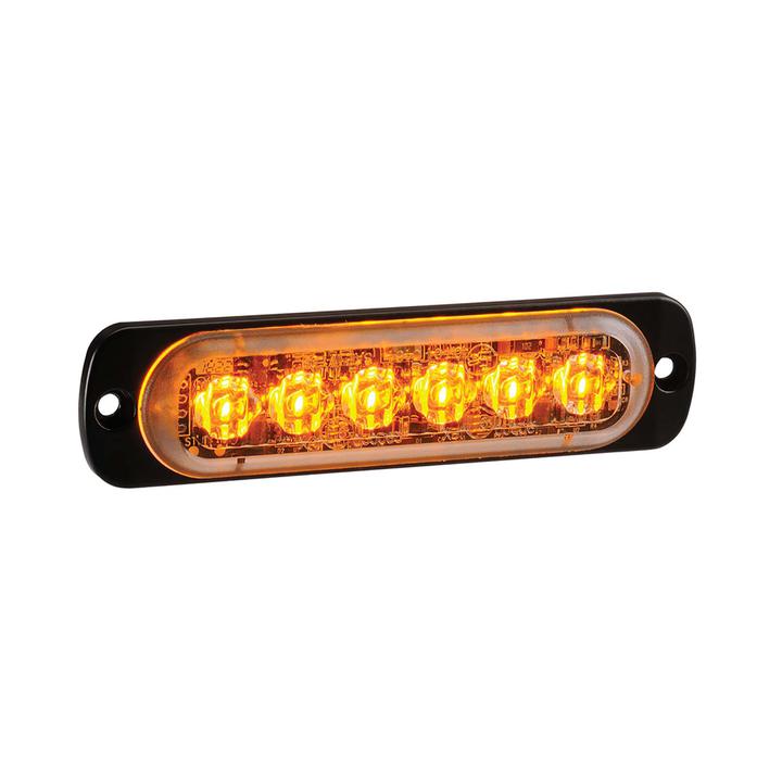 Narva Undercover Low Profile LED Warning Lamp with Flash Pattern Amber 12-24V 6 x 1W 85215A