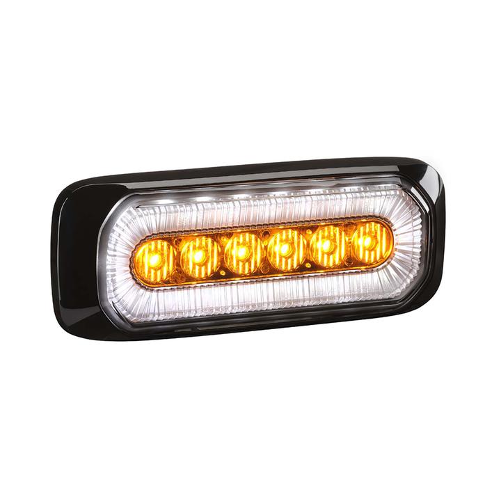 Narva Halo LED Warning Light with Front Marker Amber/White 12-24V 85220AW