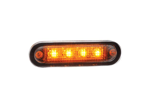 Narva Model 2 LED Front End Outline Marker Lamp with Black Housing Amber 10-30V 90820BL