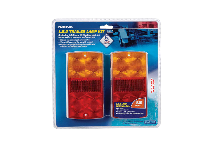 Narva LED Model 36 Slimline Trailer Lamp Kit 12V Blister Twin Pack 93640BL2