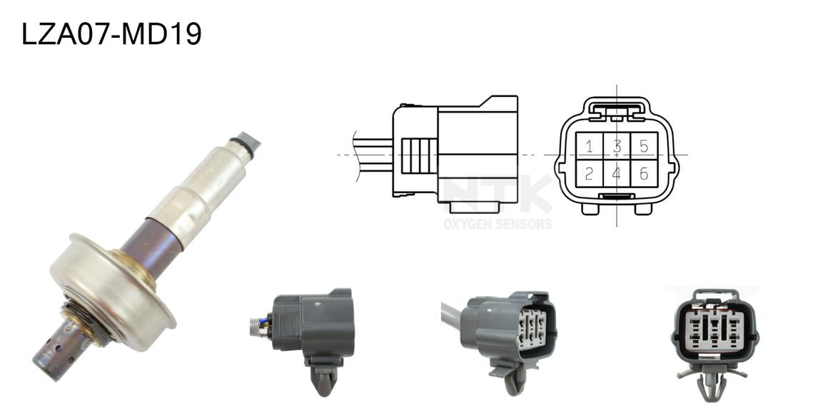 NTK Oxygen Lambda Sensor LZA07-MD19