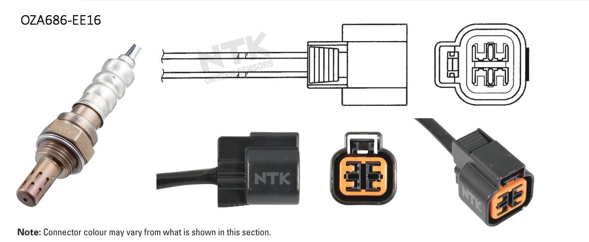 NTK Oxygen Lambda Sensor OZA686-EE16