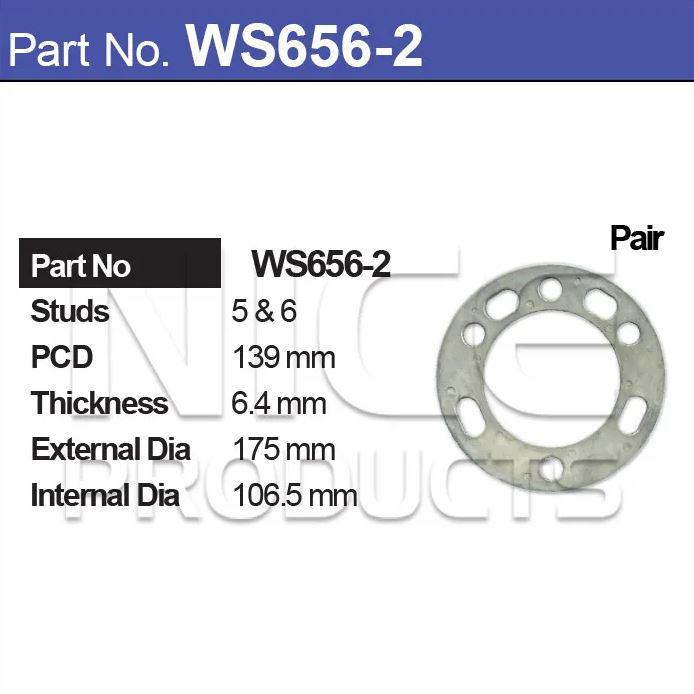 NICE Products Wheel Spacer 6x139.7mm PCD (Pair) WS656-2