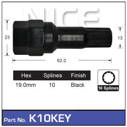 NICE Lock Nut Key K Series K10KEY