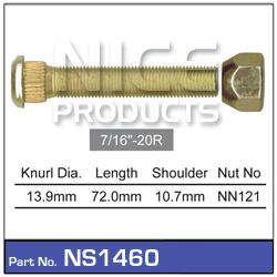 NICE Wheel Stud & Nut 7/16"" 72mm NS1460