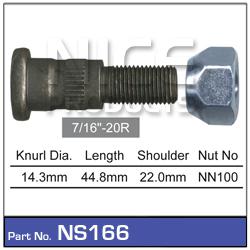 NICE Wheel Stud & Nut 7/16"" 44.8mm NS166