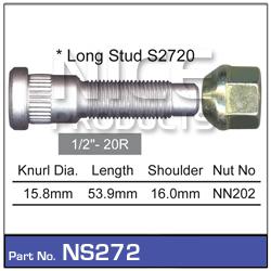 NICE Wheel Stud & Nut 1/2"" 53.9mm NS272
