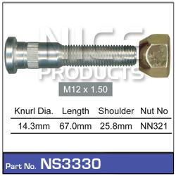 NICE Wheel Stud & Nut M12x1.50 67mm NS3330