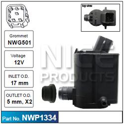 NICE Windscreen Washer Pump NWP1334