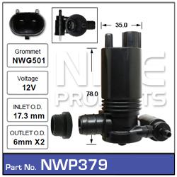 NICE Windscreen Washer Pump NWP379