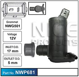 NICE Windscreen Washer Pump NWP681