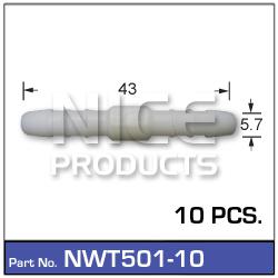 NICE Straight Connector 6mm (10 Pack) NWT501-10
