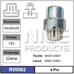 NICE Relay 4 Pin 12V RW063
