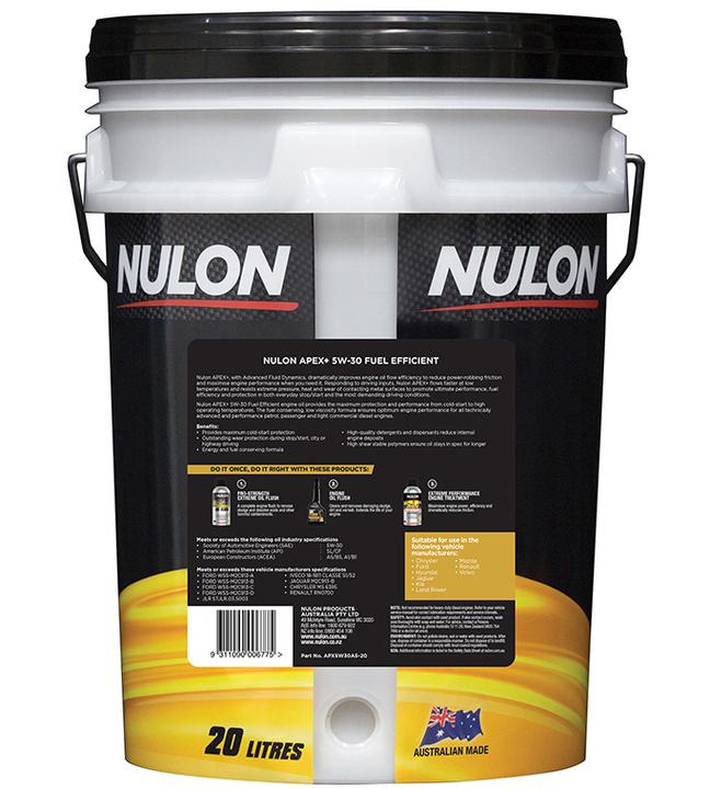 Nulon APEX+ 5W-30 Fuel Efficient Engine Oil 20L Full Synthetic APX5W30A5-20