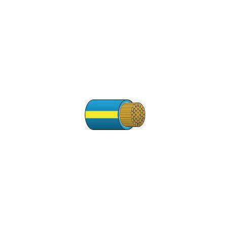 OEX Automotive Cable Single Core 2mm Blue W/Yellow Trace 50M Roll ACX0573