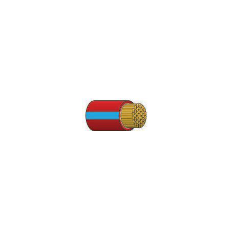 OEX Automotive Cable Single Core 2mm Red W/Blue Trace 100M Roll ACX0577/100