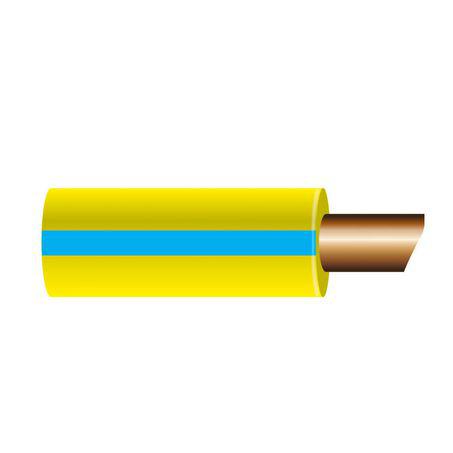 OEX Automotive Cable Single Core 4mm Yellow W/Blue Trace 100M Roll ACX0739L