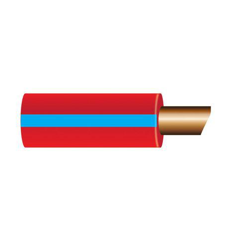 OEX Automotive Cable Single Core 4mm Red W/Blue Trace 100M Roll ACX0743L