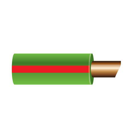 OEX Automotive Cable Single Core 4mm Green W/Red Trace 30M Roll ACX0746