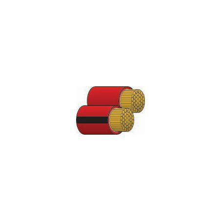 OEX Automotive Cable Twin Core 4mm Figure 8 Red W/Black Trace 30M Roll ACX0804