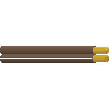 OEX Automotive Cable Twin Core 3mm Figure 8, Brown W/White Trace 100M Roll ACX0803L