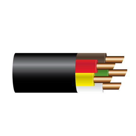 OEX Trailer Cable 5 Core 4mm W/Black Sheath 100M Roll ACX0814L