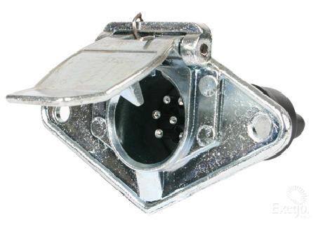 OEX Trailer Socket 7 Pin Small Round Metal ACX2791