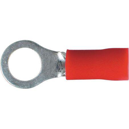 OEX Crimp Terminal Ring Red 5mm Vinyl (100 Pack) ACX3050